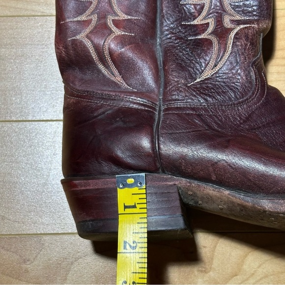 J. Chisholm Vintage Cowboy Boots Brown Leather Men’s Size 10 EE Wide Made in USA - Picture 8 of 8